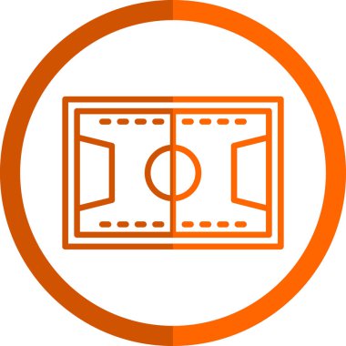 futbol alanı ikon vektör illüstrasyonu