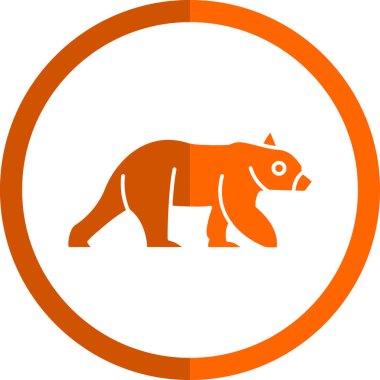 Ayı simgesi vektör illüstrasyonu