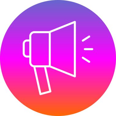 megafon simgesi, basit tasarım vektör çizimi