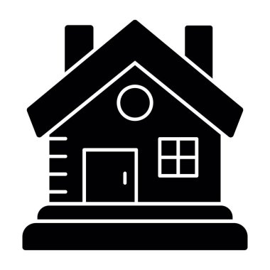 Kabin vektör simgesi modern basit illüstrasyon 