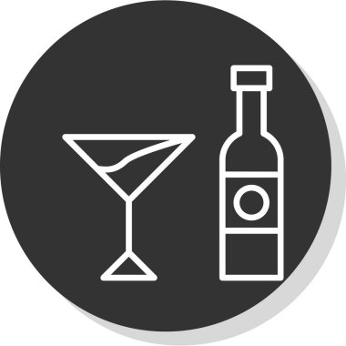 Kokteyl içeceği vektör çizimi