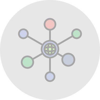 ağ simgesi, vektör illüstrasyonu basit tasarım