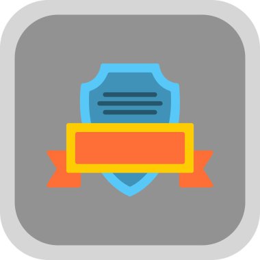 Rozet rozet simgesi doldurulmuş taslak biçimi