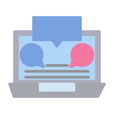 Sohbet web simgesi vektör illüstrasyonu