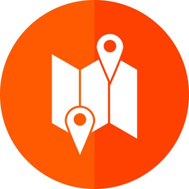 harita pin konumu simgesi düz biçimli