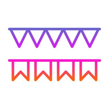 Dekoratif bayrakların vektör çizimi