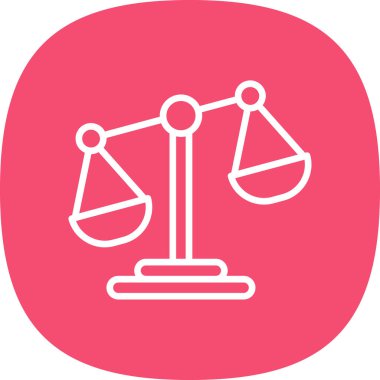 Adalet Ölçekleri simgesi web basit illüstrasyon