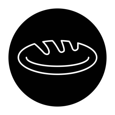 Ekmek. Web simgesi basit illüstrasyon                