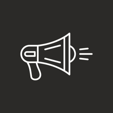 megafon simgesi, vektör illüstrasyonu basit tasarım