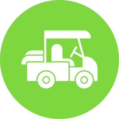 Golf Arabası simgesinin vektör illüstrasyonu