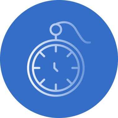 Cep saati simgesi, vektör illüstrasyonu 