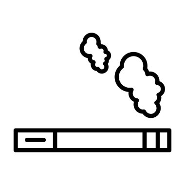 sigara içen düz vektör simgesi tasarımı