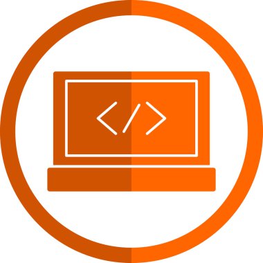 Kod işareti. Kodlama simgesi. vektör illüstrasyonu