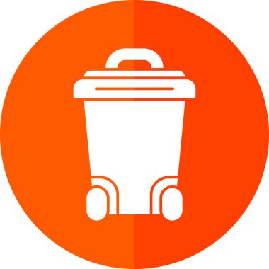 Çöp Kutusu simgesi, vektör illüstrasyonu basit tasarım