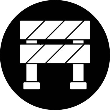 bariyer simgesi basit illüstrasyon