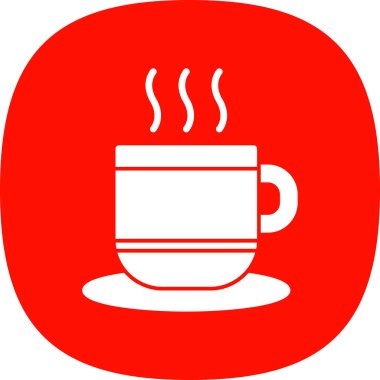 sıcak kahve simgesi, vektör illüstrasyonu