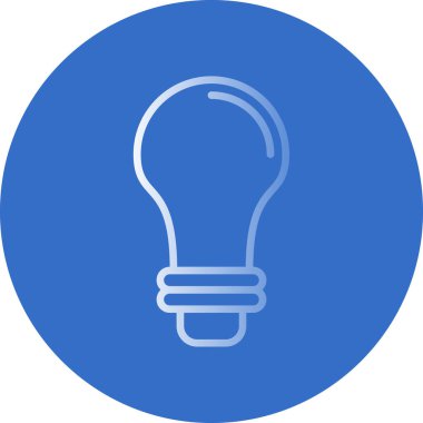 ampul düz simgesi, vektör illüstrasyonu