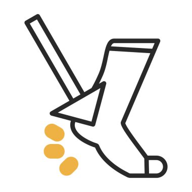 Çorap simgesi, vektör illüstrasyonu