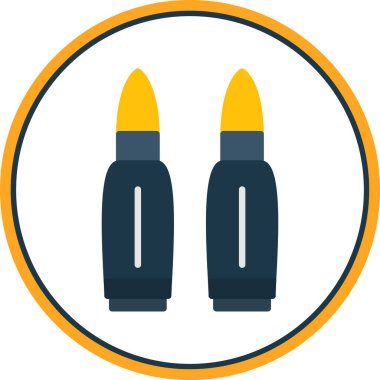 Mermi simgesi vektör illüstrasyonu