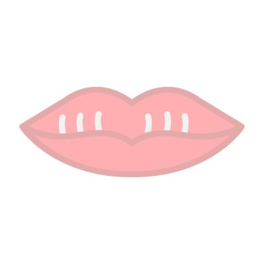 Dudaklar. Web simgesi basit illüstrasyon 