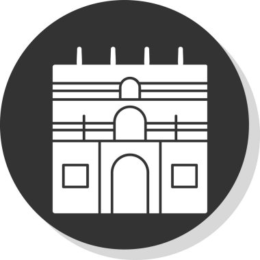 Bina. Web simgesi basit illüstrasyon