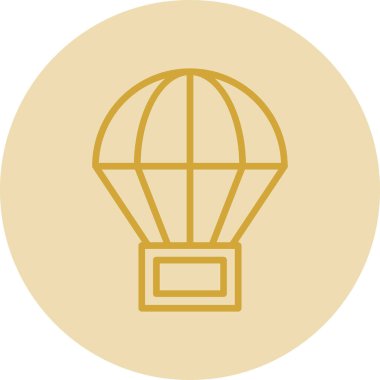 paraşüt ağ simgesi, vektör illüstrasyonu