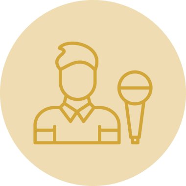 Bir fincan kahveyle insanın vektör çizimi