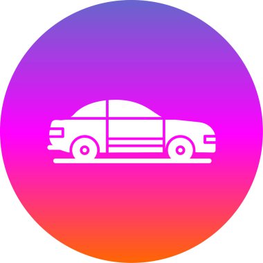 Otomobil otomobil web simgesi basit illüstrasyon