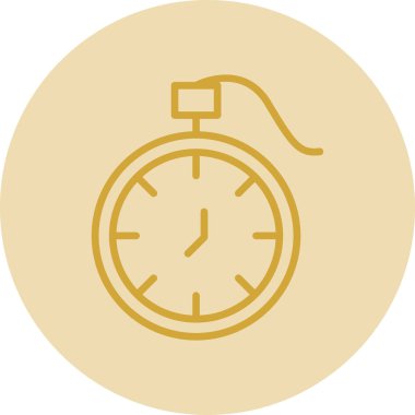 Cep saati simgesi, vektör illüstrasyonu 