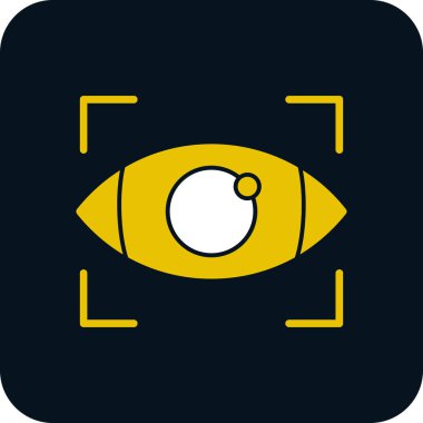 Göz tarama simgesi modada izole edilmiş arkaplan