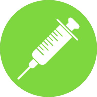 şırınga düz simgesi, vektör, illüstrasyon