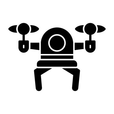 Drone simgesi, vektör illüstrasyonu basit tasarım