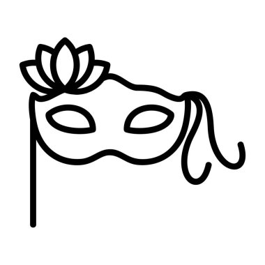 karnaval vektörü ince çizgi simgesi