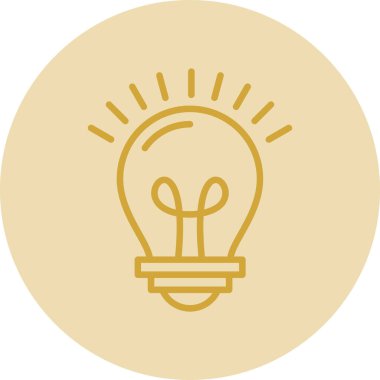 vektör çizim tasarım ampul simgesi 