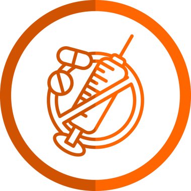 Tıbbi bir simgenin vektör illüstrasyonu