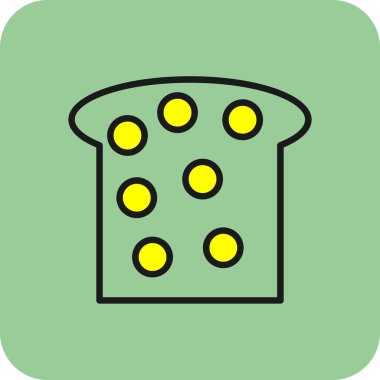 Ekmek simgesi, vektör illüstrasyonu 