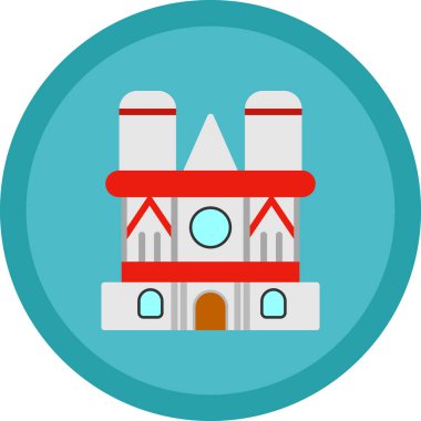 Bina. Web simgesi basit illüstrasyon