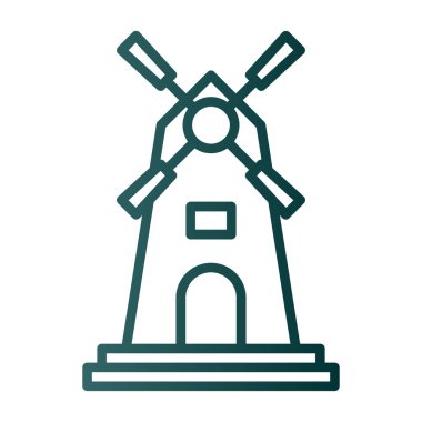 Yel değirmeni simgesi, vektör biçimi