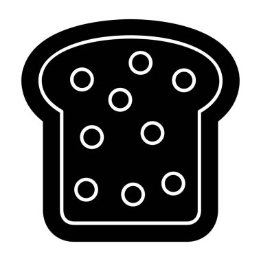 ekmek simgesi, vektör illüstrasyonu