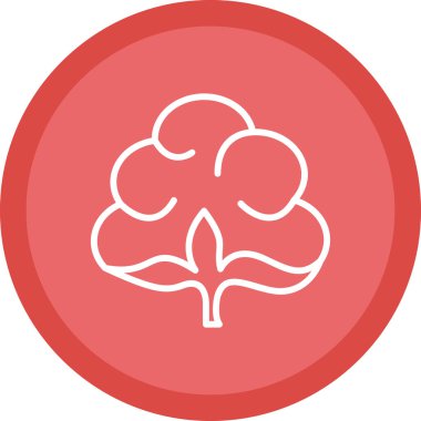 Pamuk çiçek simgesinin vektör illüstrasyonu 