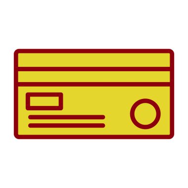 Kredi kartı simgesi, vektör illüstrasyonu