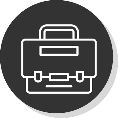 Bavul. Web simgesi basit illüstrasyon 