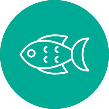 balık simgesi, vektör illüstrasyonu basit tasarım