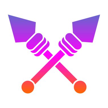 Mızrak logo vektör illüstrasyonu