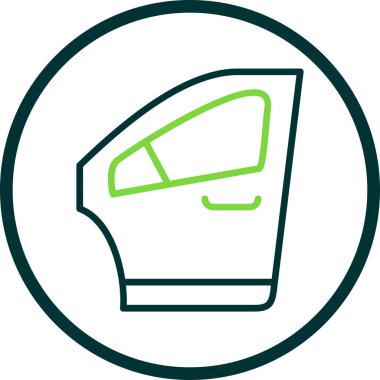 Araba kapısı. Web simgesi basit illüstrasyon