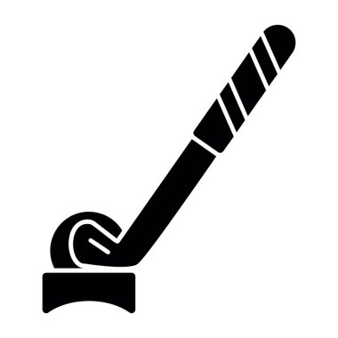 Beyzbol sopası ikonu. Web için beysbol sopası vektör simgesinin basit bir gösterimi