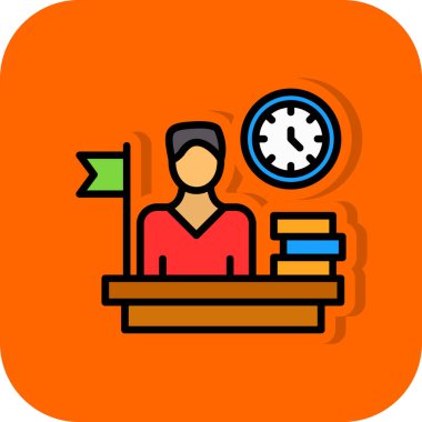 Yönetici simgesi. vektör düz illüstrasyon