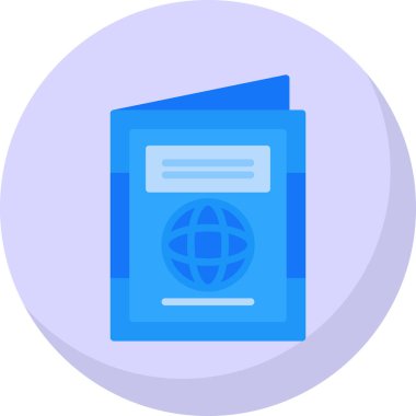 Pasaport web simgesi vektör illüstrasyonu