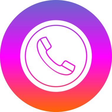 telefon ahizesi simgesi, vektör çizimi basit tasarım