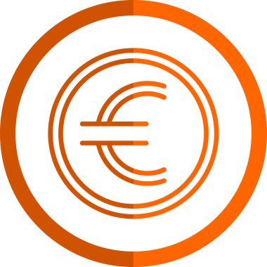 Avro sikke simgesi, vektör illüstrasyonu